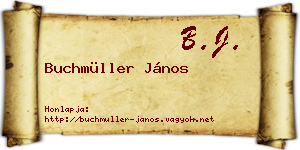 Buchmüller János névjegykártya