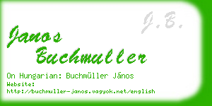 janos buchmuller business card